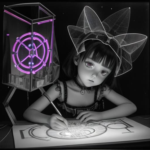 A surreal child's  drawing ,  rayograph Man Ray  collection ...