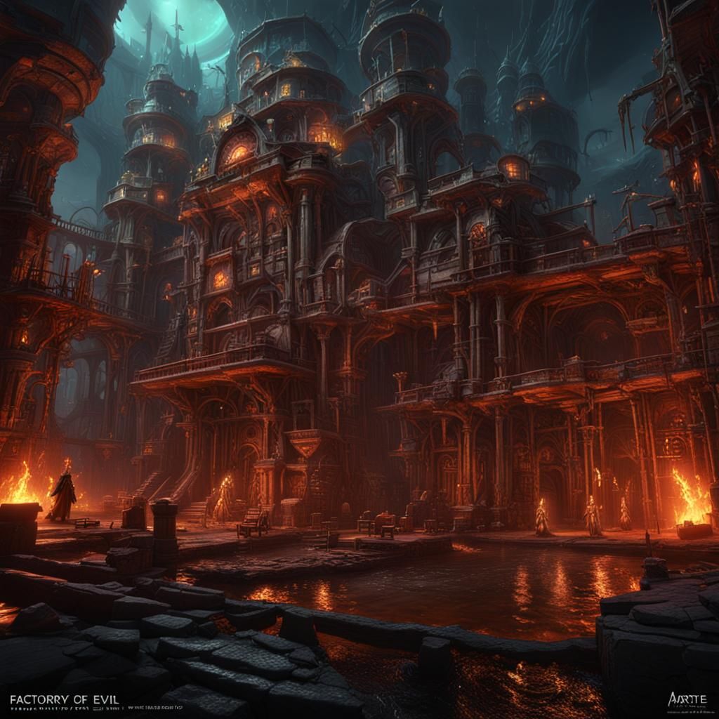 Factory of Evil in the depths of Hell