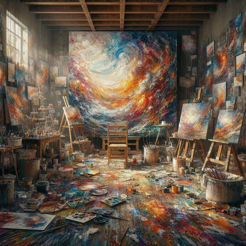 The work place of the creative