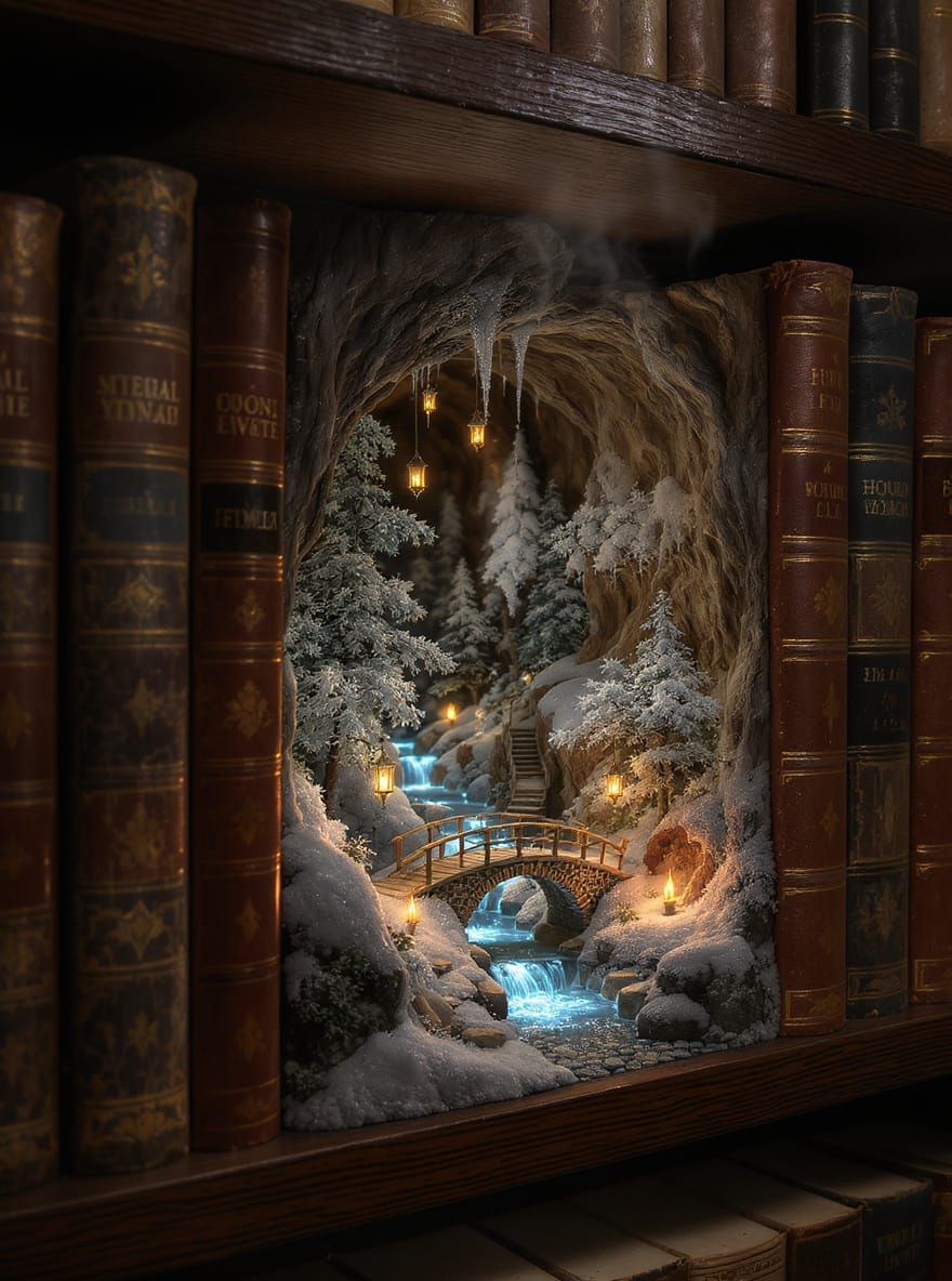 Winter library mini cave  by @BM
