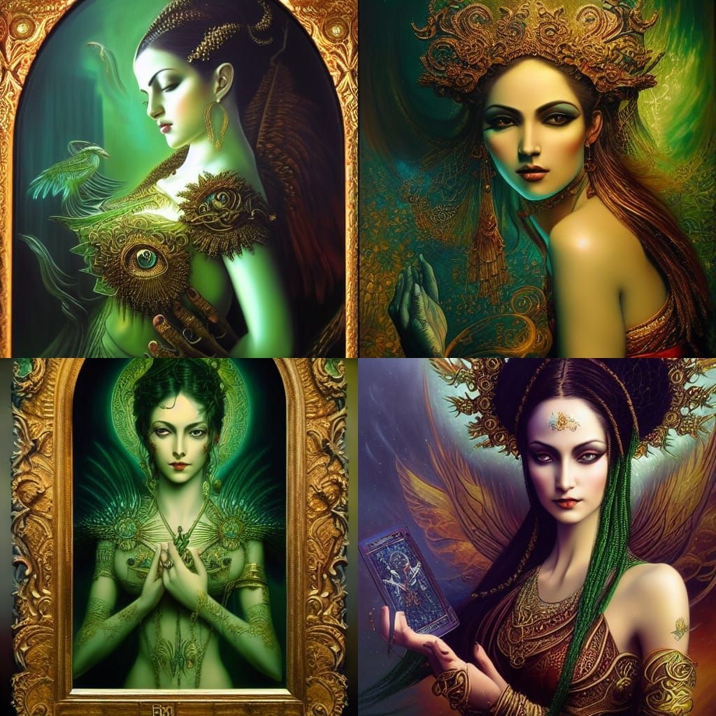 Dark fantasy, oil painting,