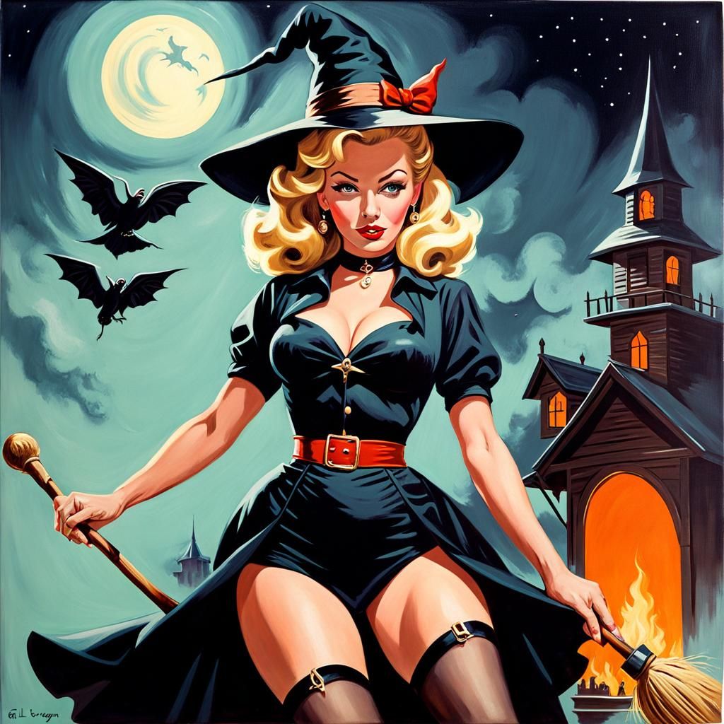 witch pin up 12