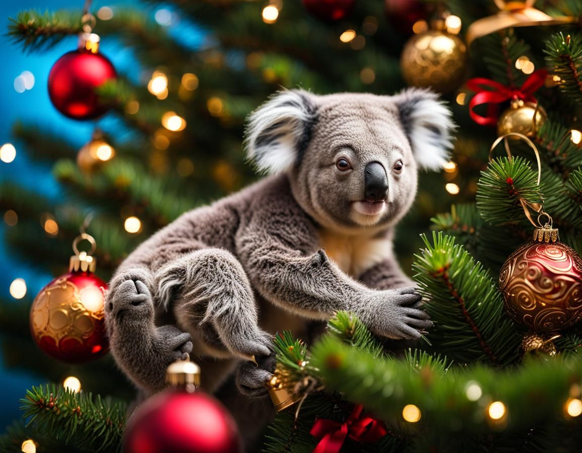 Christmas koala bear - AI Generated Artwork - NightCafe Creator