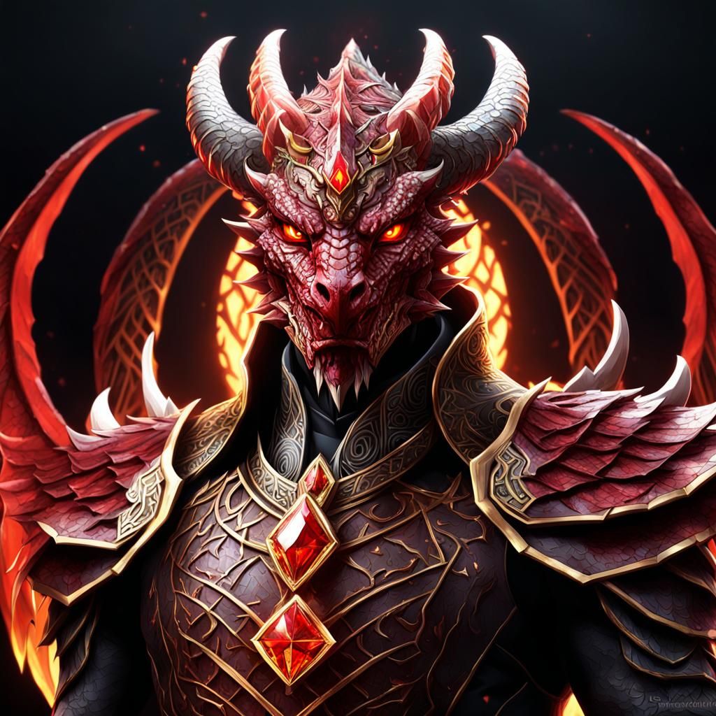 Dragon Born Warlock Disciple of Tiamat