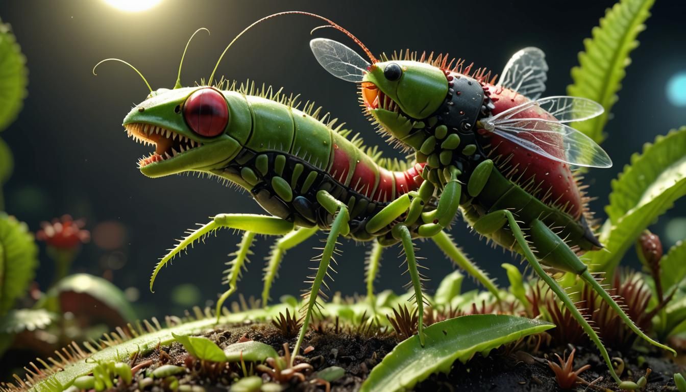 Biopunk, bio-mech insects - AI Generated Artwork - NightCafe Creator