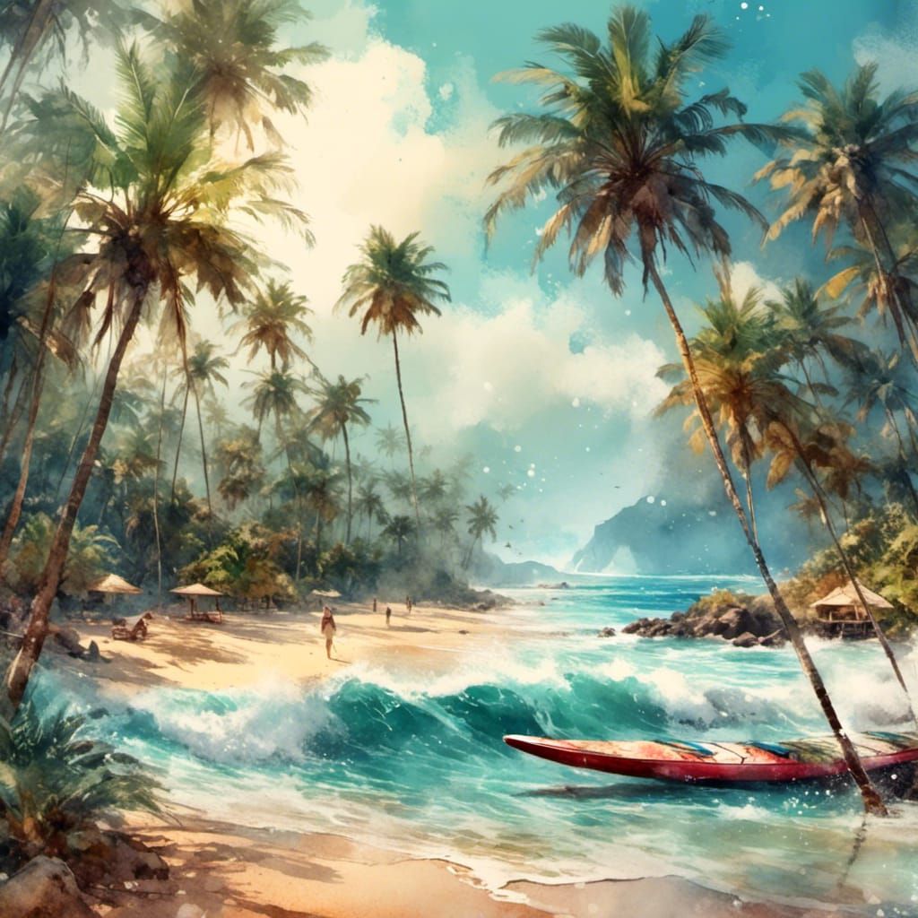 Canoe on the Beach