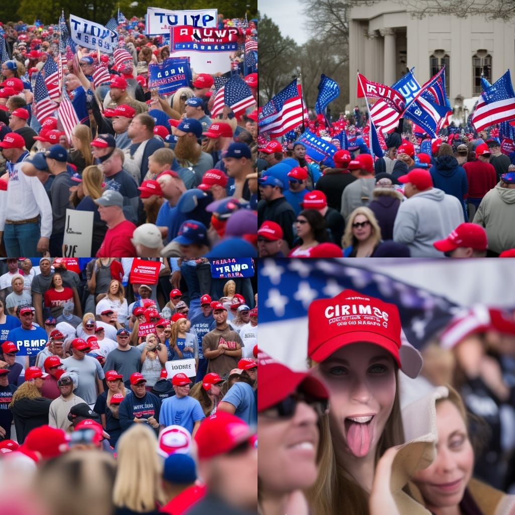 Christians at a pro-Trump rally