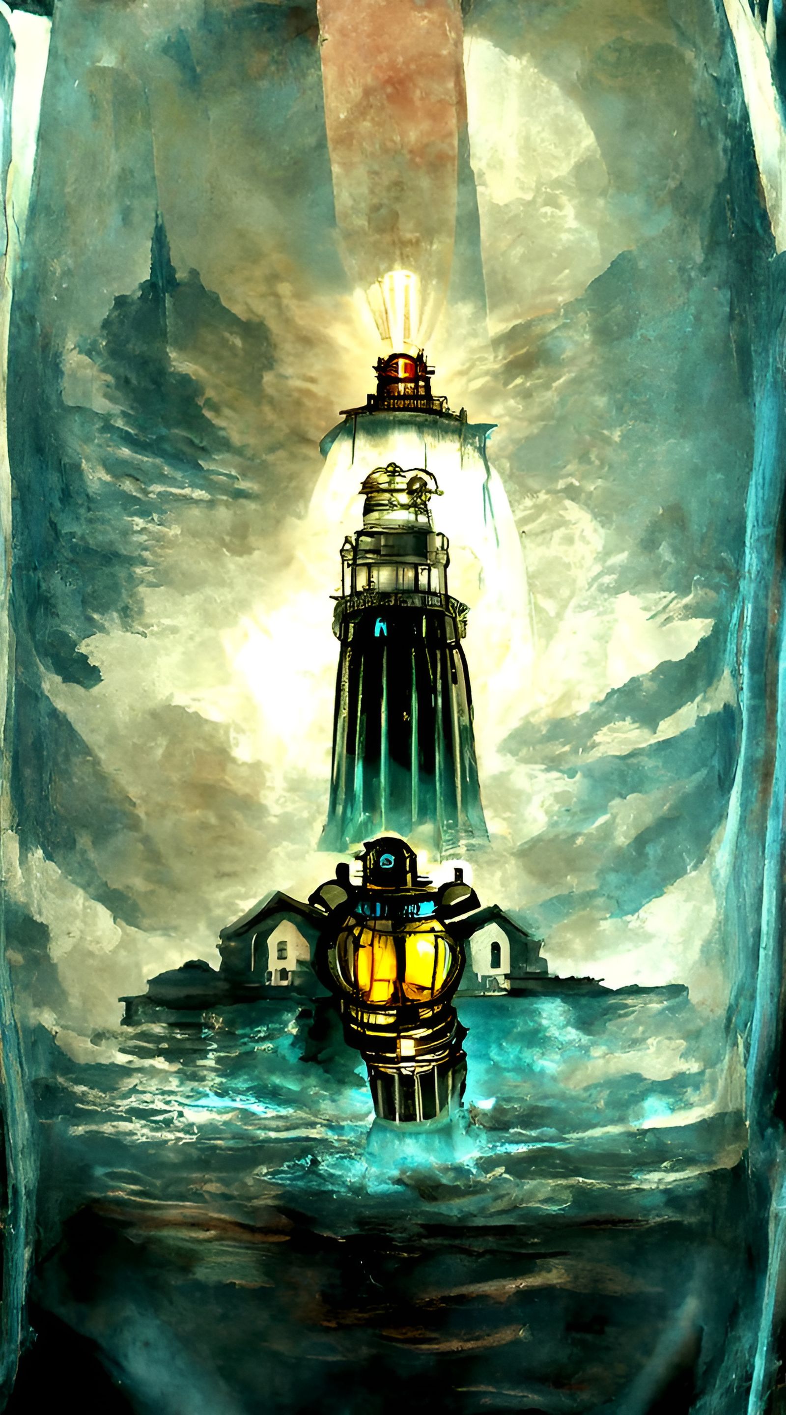 the BioShock lighthouse - AI Generated Artwork - NightCafe Creator