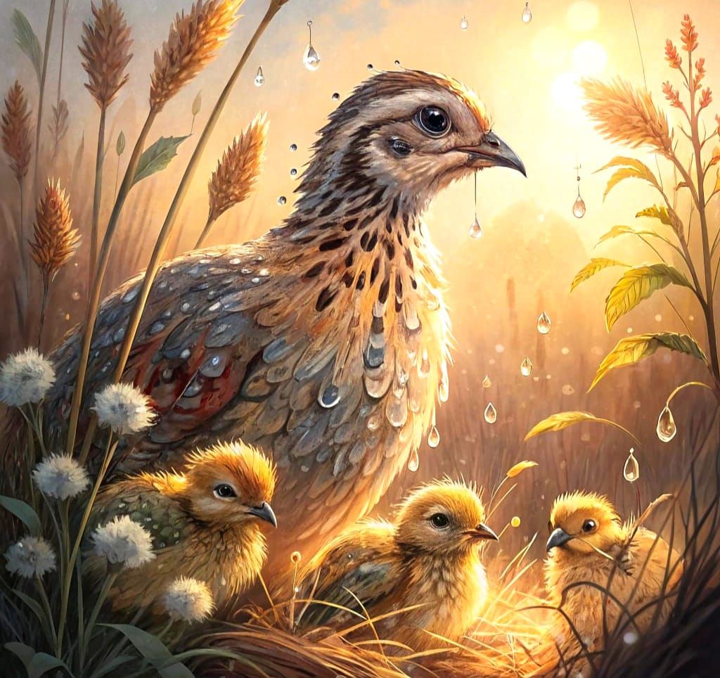 Little Quail Family  by @Joanna7