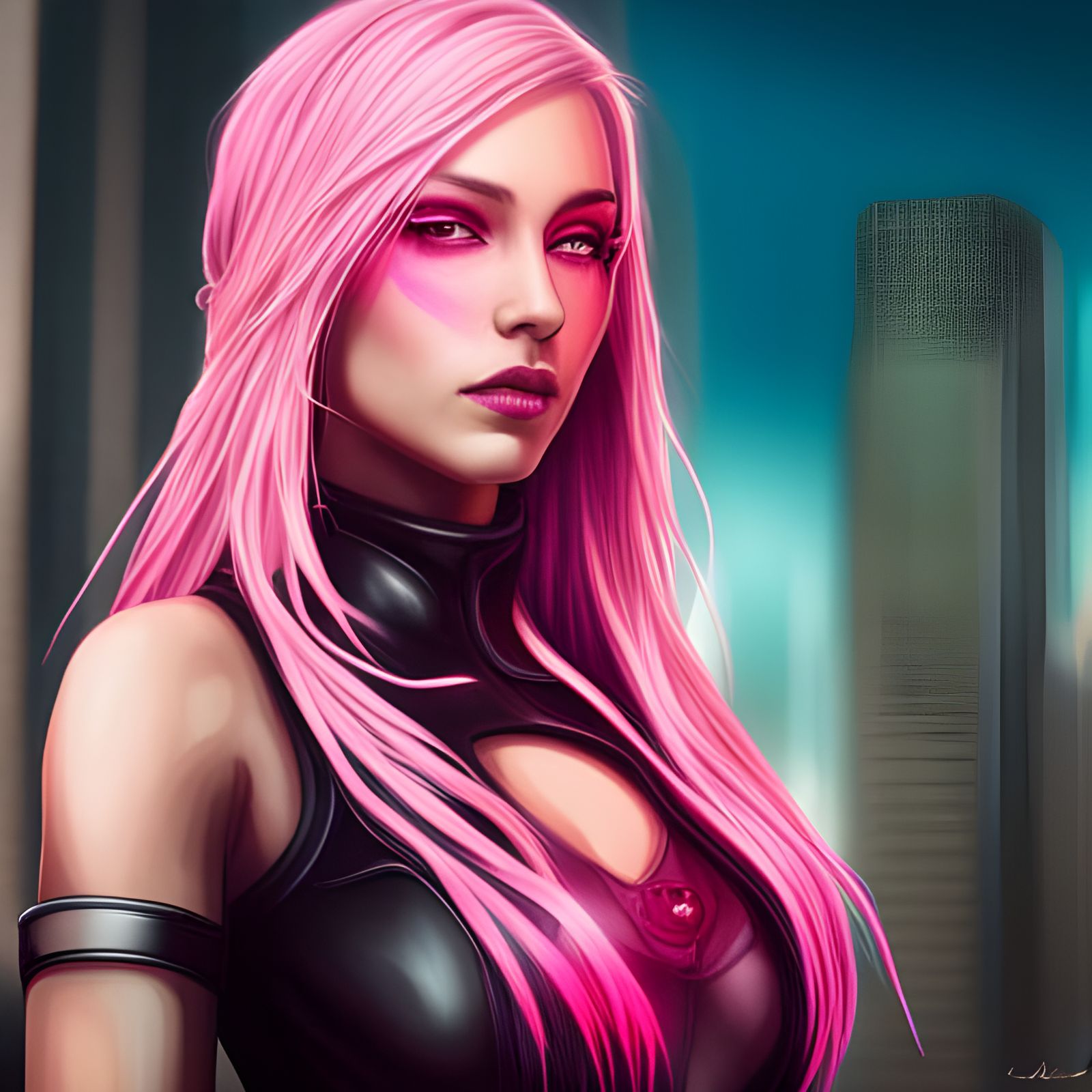 Cyber-Punk Goddess - Collection Pink - AI Generated Artwork - NightCafe ...