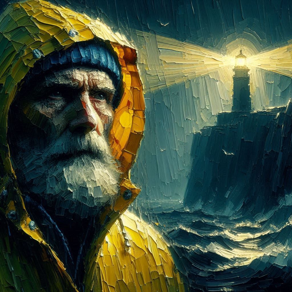 Old lighthouse keeper Portrait