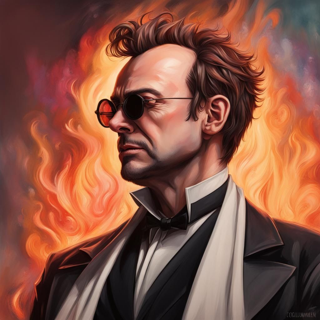 crowley from good omens - AI Generated Artwork - NightCafe Creator