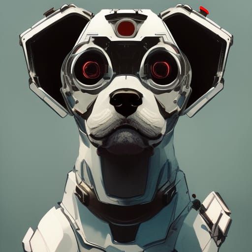A puppy thats part robot