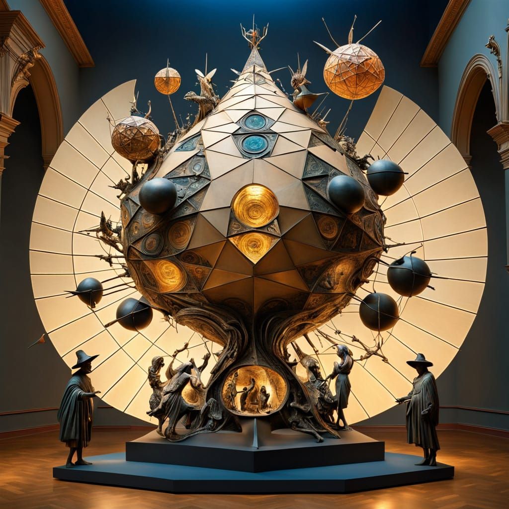 The Umbrahedron stands as a monumental fusion of metaphysical geometry and allegorical narrative. Rooted in the ancient concept of the orrer...