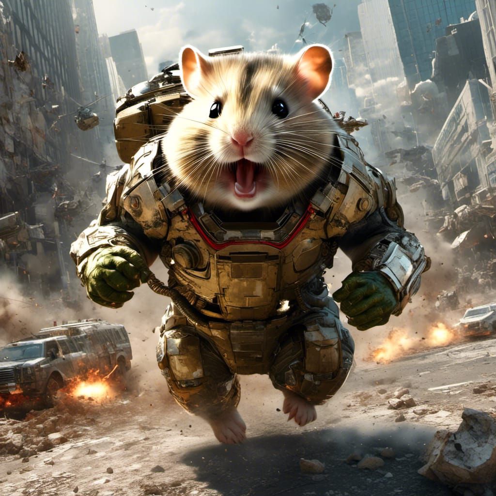 War Hamsters - SAVE YOURSELVES! - AI Generated Artwork - NightCafe Creator