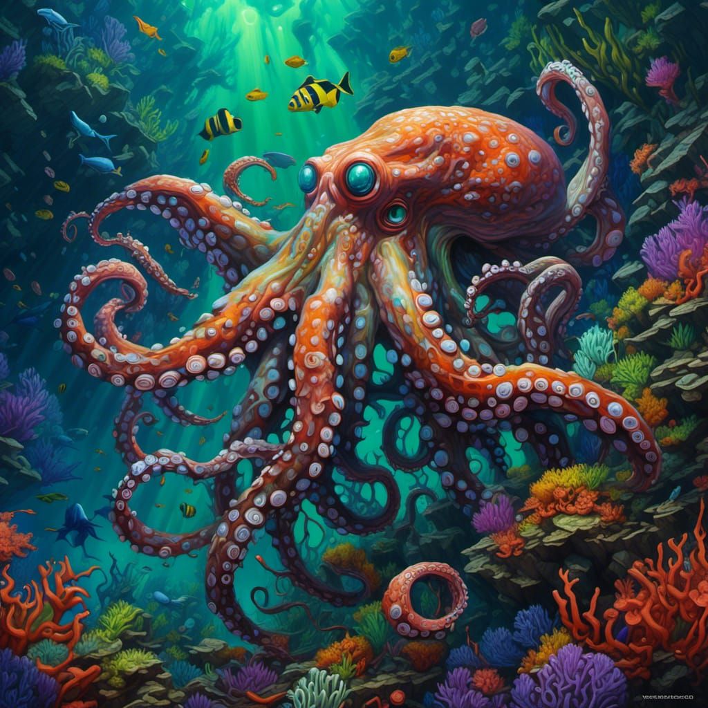 Octopus!!! - AI Generated Artwork - NightCafe Creator