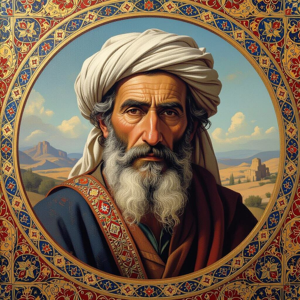 Young Man Looks to Future in Realistic Style