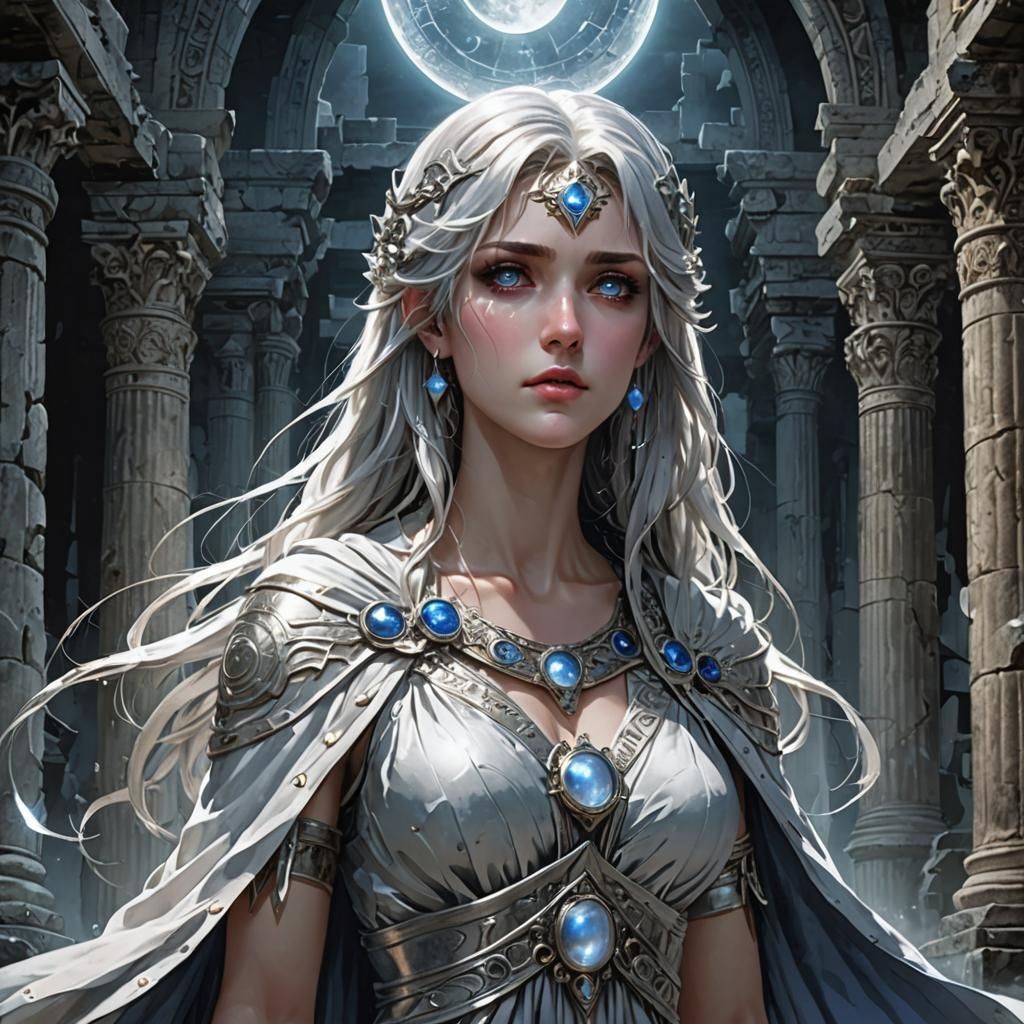 Selene, a mystical priestess - AI Generated Artwork - NightCafe Creator