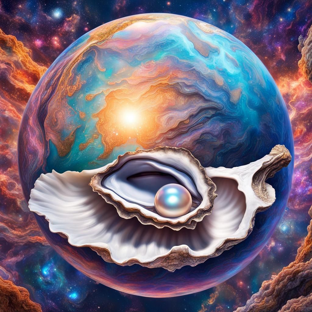 The earth is a pearl in the mouth of an oyster - AI Generated Artwork ...