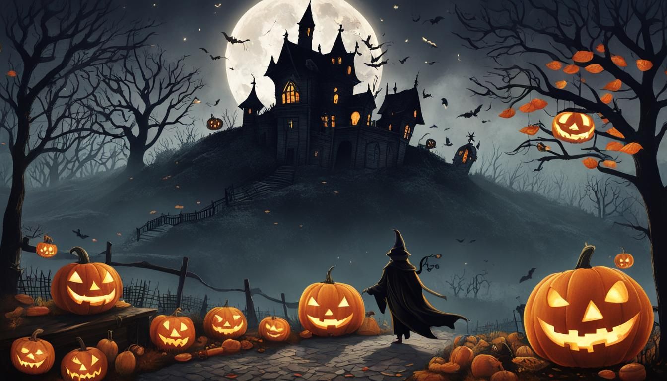 Abstract Autumnal Collage of Seasonal Symbols