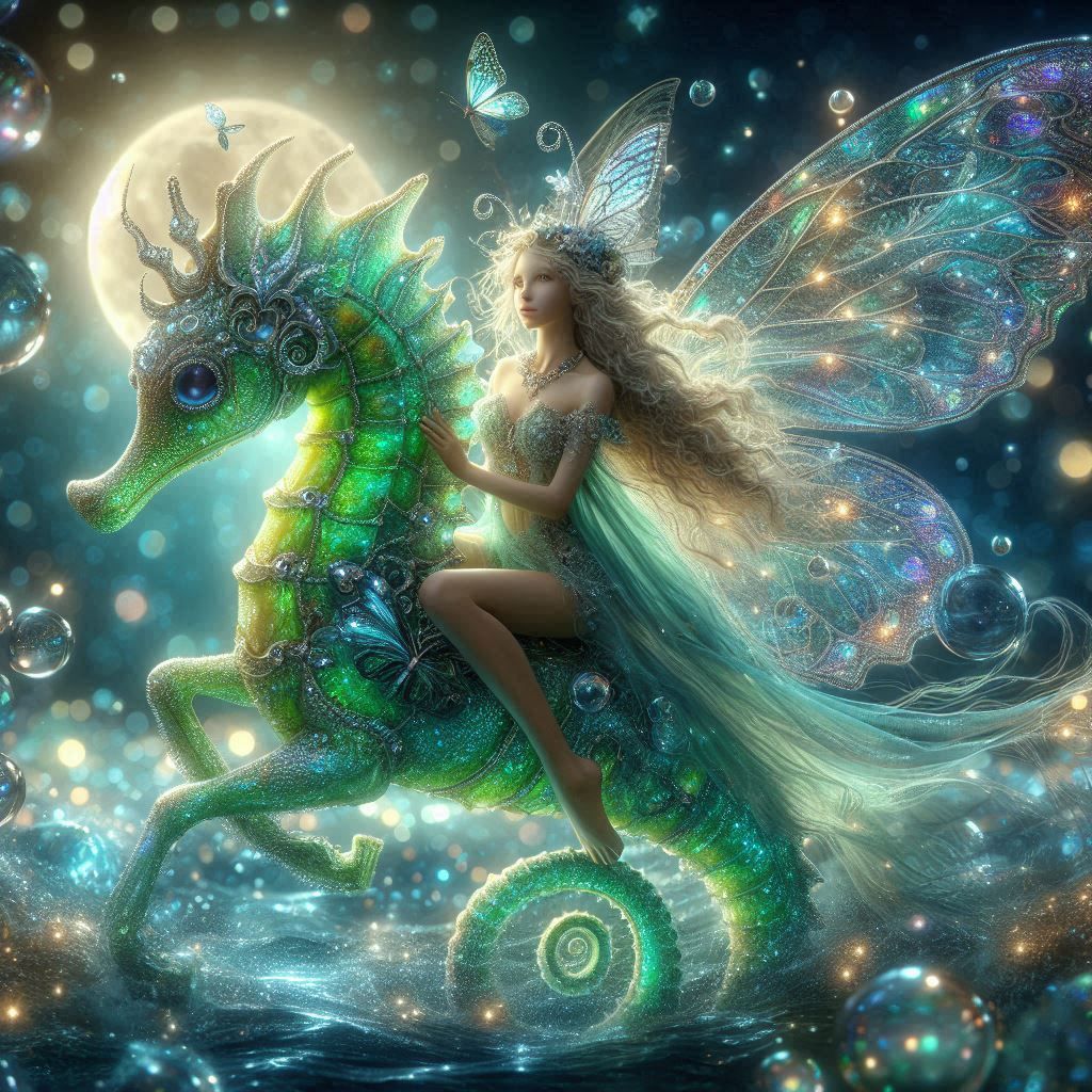 Fairy riding Seahorse
