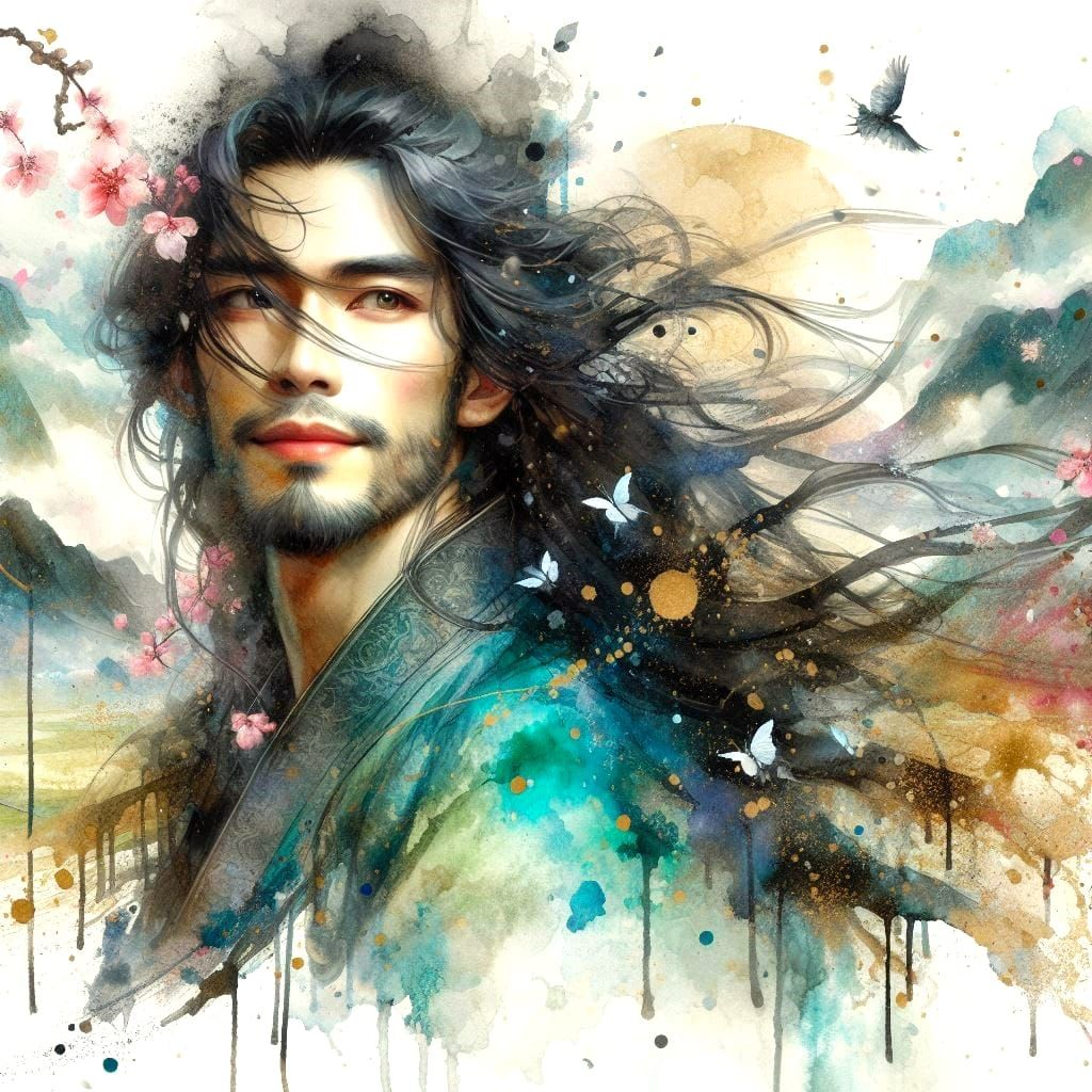 The Dreamer With White butterflies