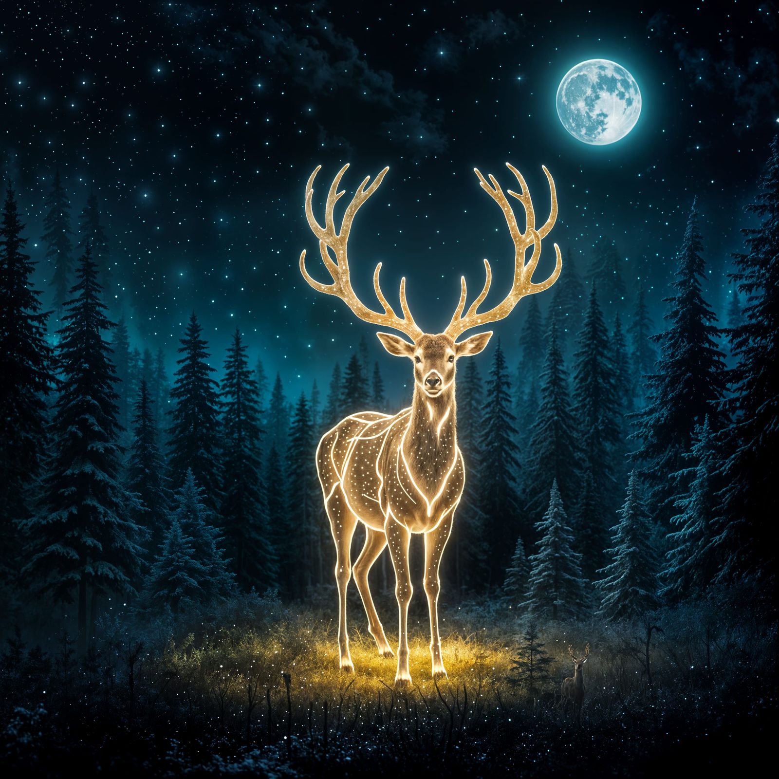 Deer made out of Light  by @TSharp 