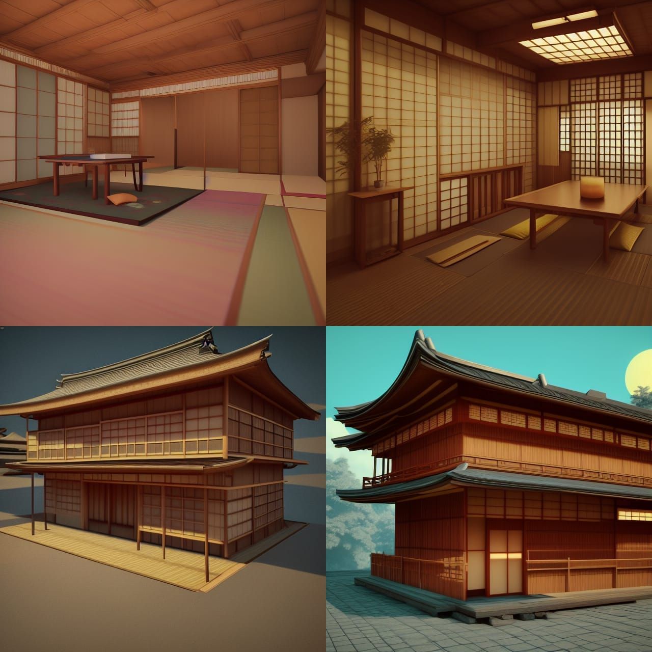 retro traditional japanese house