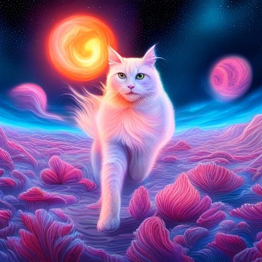 cats running away from a cat ghost - AI Generated Artwork - NightCafe ...