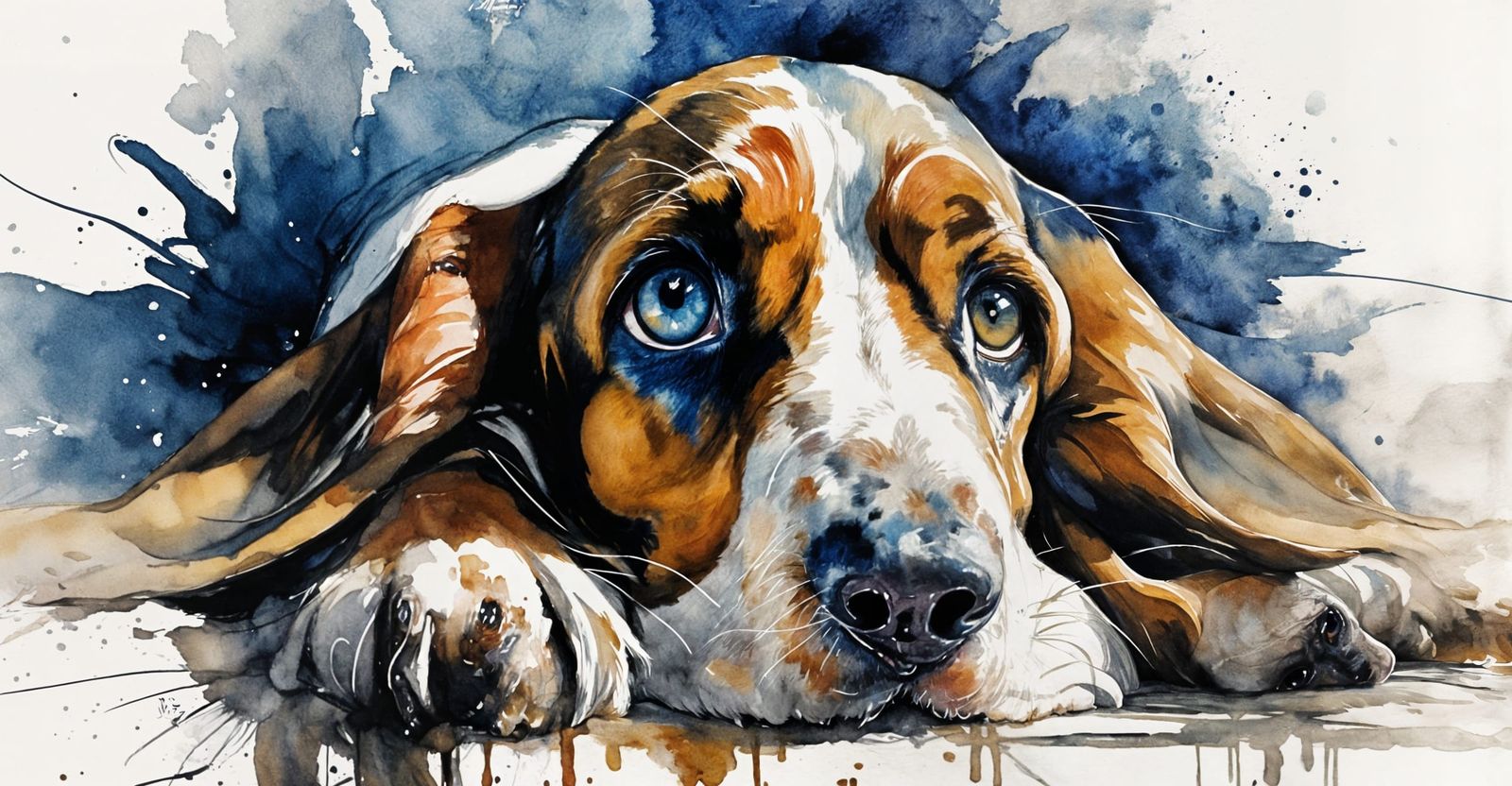 an adorable Basset Hound, adorable cute eyes, happy excited smile, floppy ears,
Beauty's art, illustratorelegant ...  by @AutumnBear