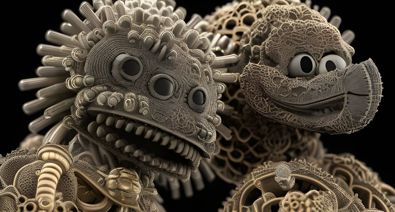H.R.Giger and Jim Henson present biomechanical muppets on ic...