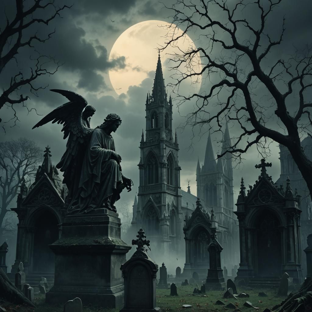 Gothic graveyard  by @Mike Ritchie