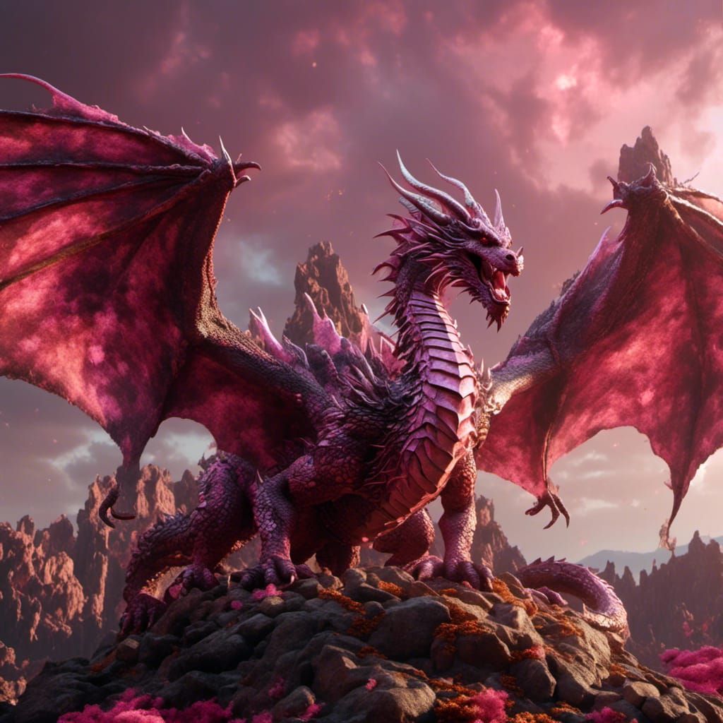 Pink and Brown Dragon