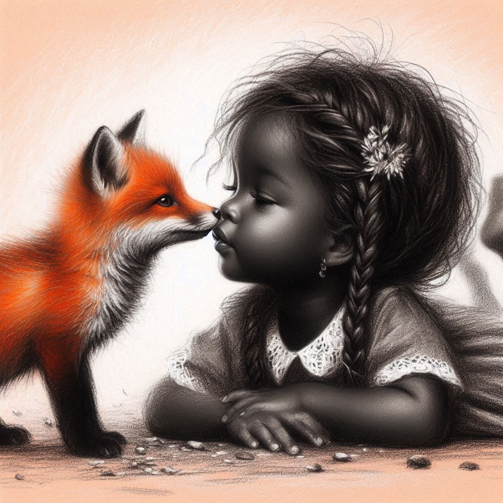 Amara and the Fox  by @Shywolf