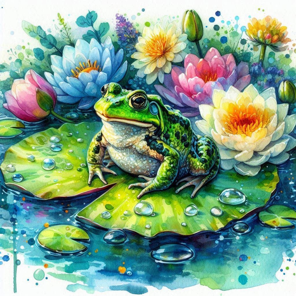 Frog on Lily Pad