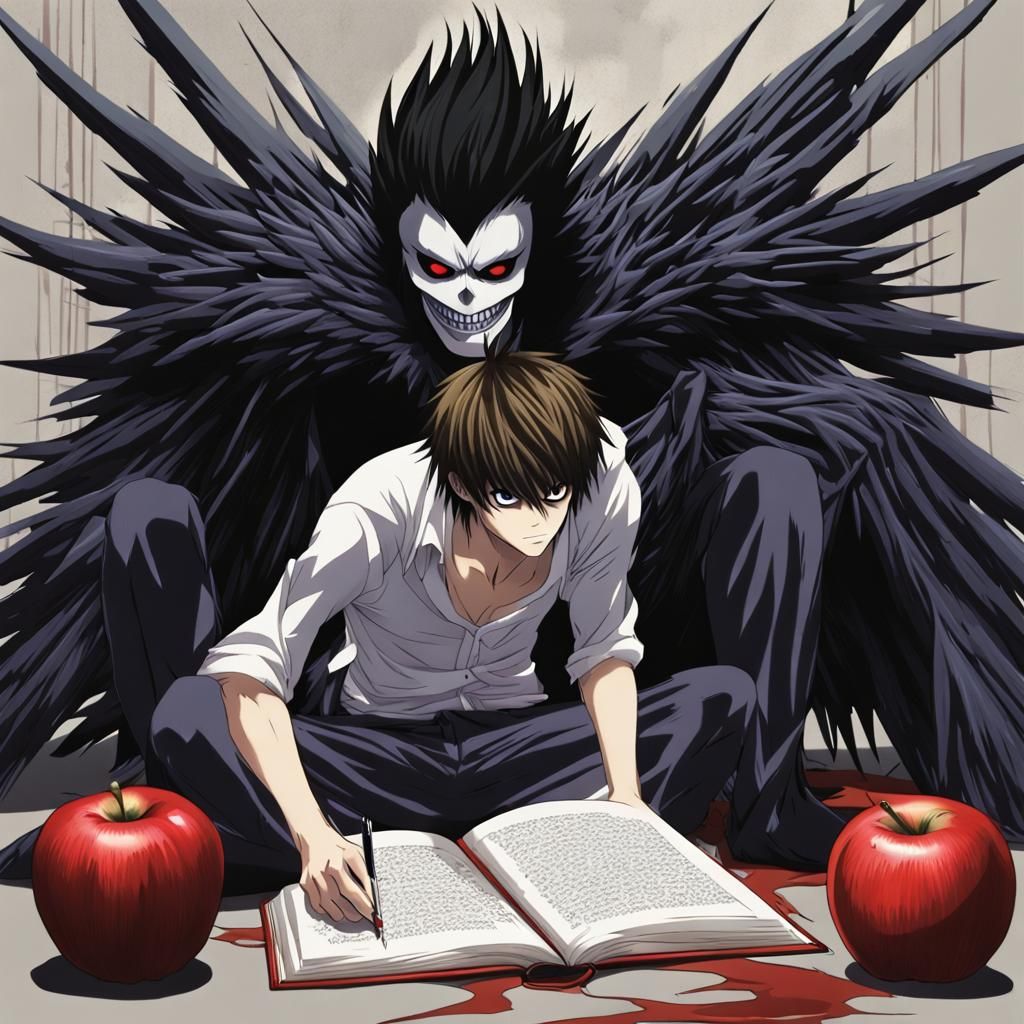 Picture from the japanese anime Death Note (Desu Noto). The ending ...