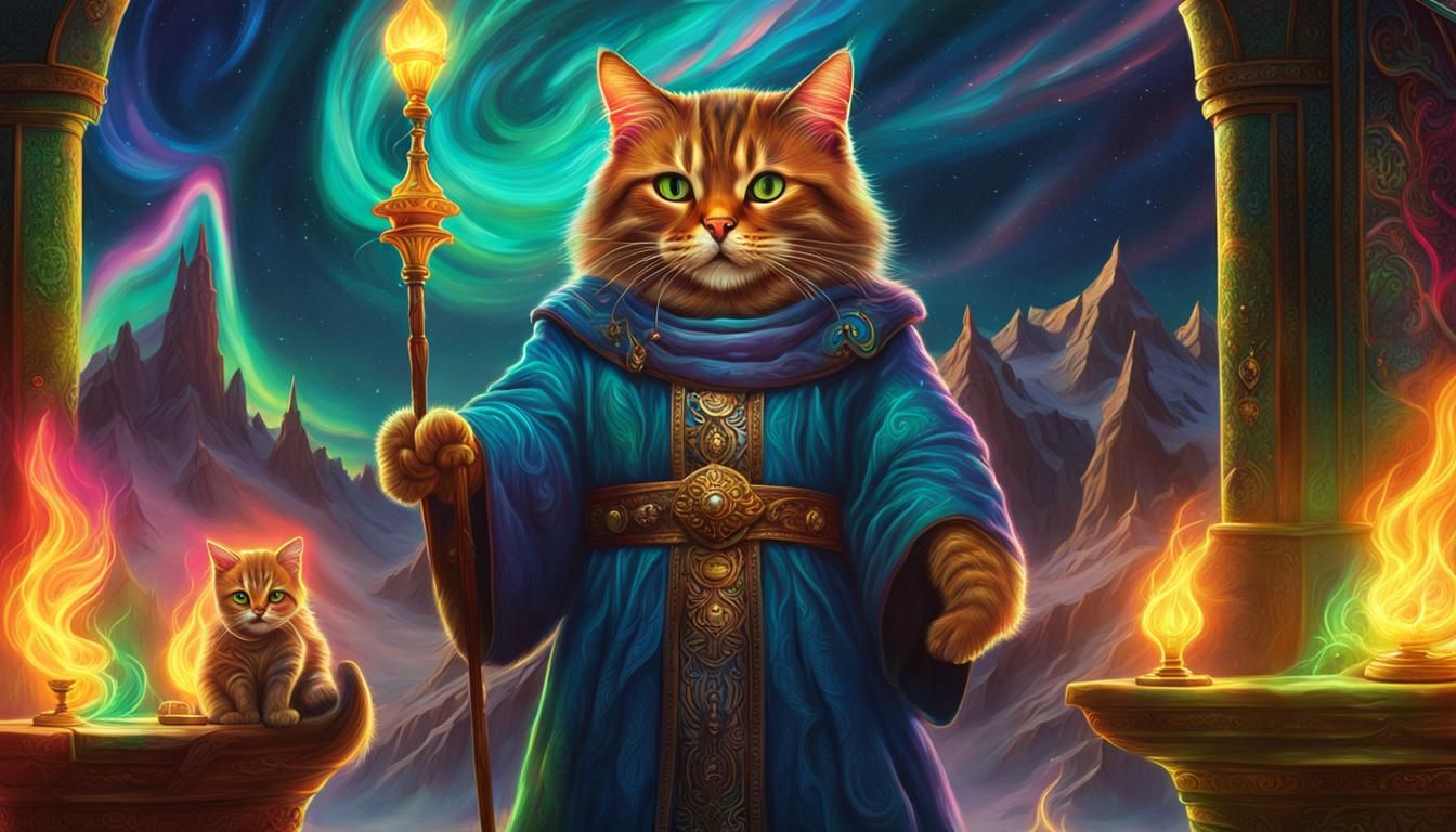 wizard cat - AI Generated Artwork - NightCafe Creator