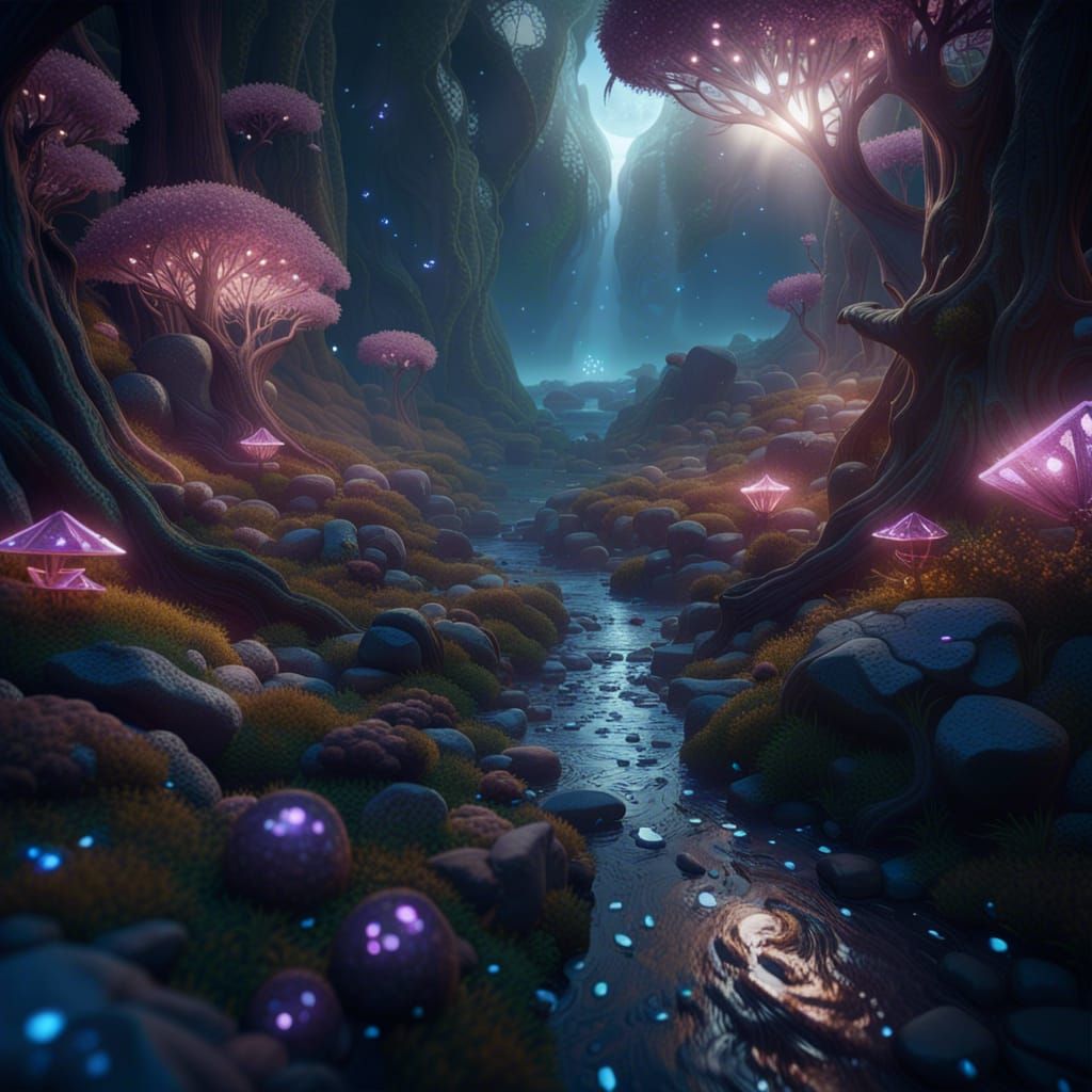 Glittering landscape