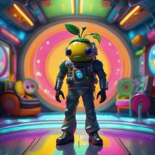 <lora:Fruit Gang v2:0.7>
<lora:Bonbon Panic:0.7>
A biopunk fruit wearing a spacesuit. Candy sci-fi movie scene. 70s surreal sitcom