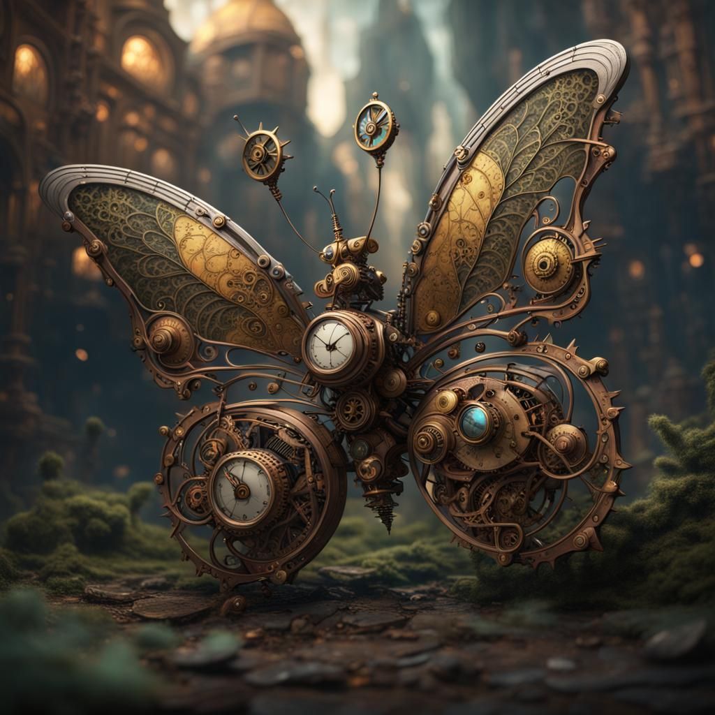 Steampunk butterfly  by @Poison_Moon