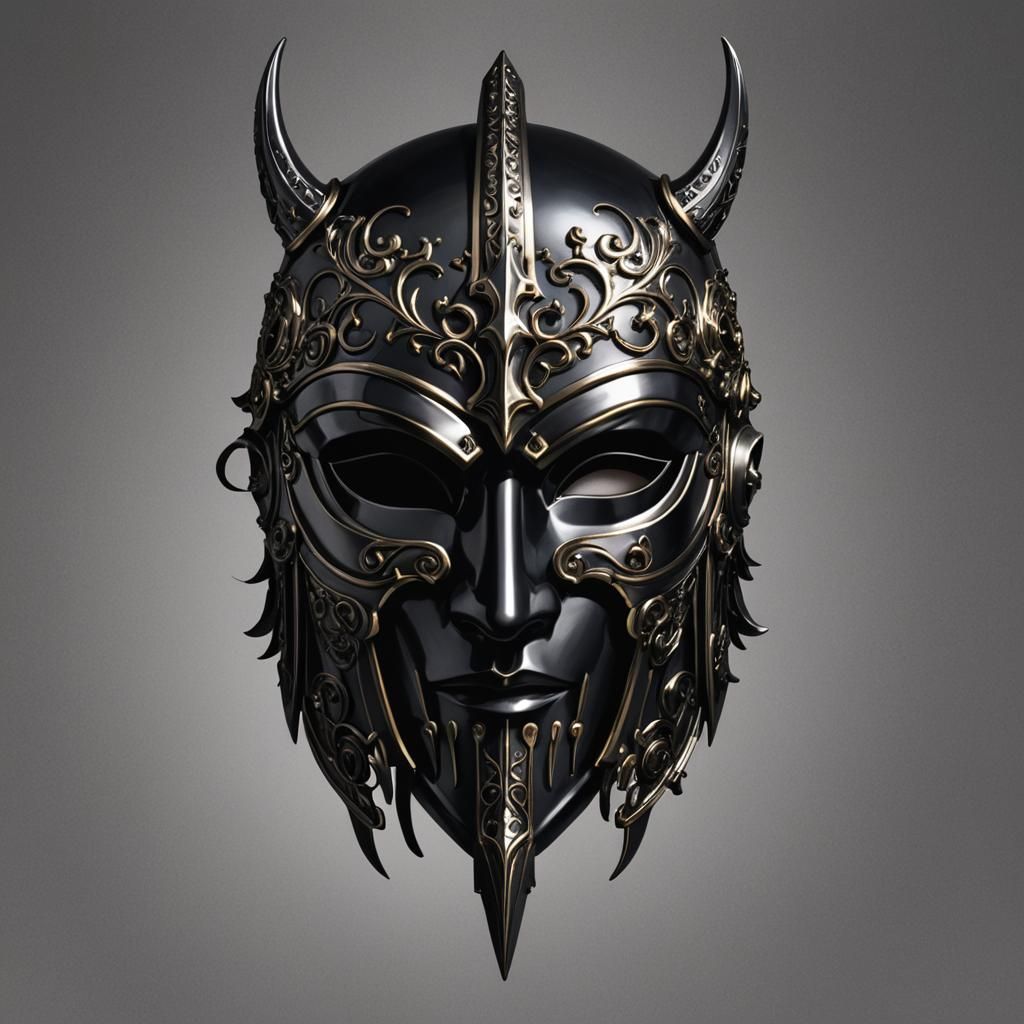 Blackened Chrome Terabyte Roman Calvary Mask
