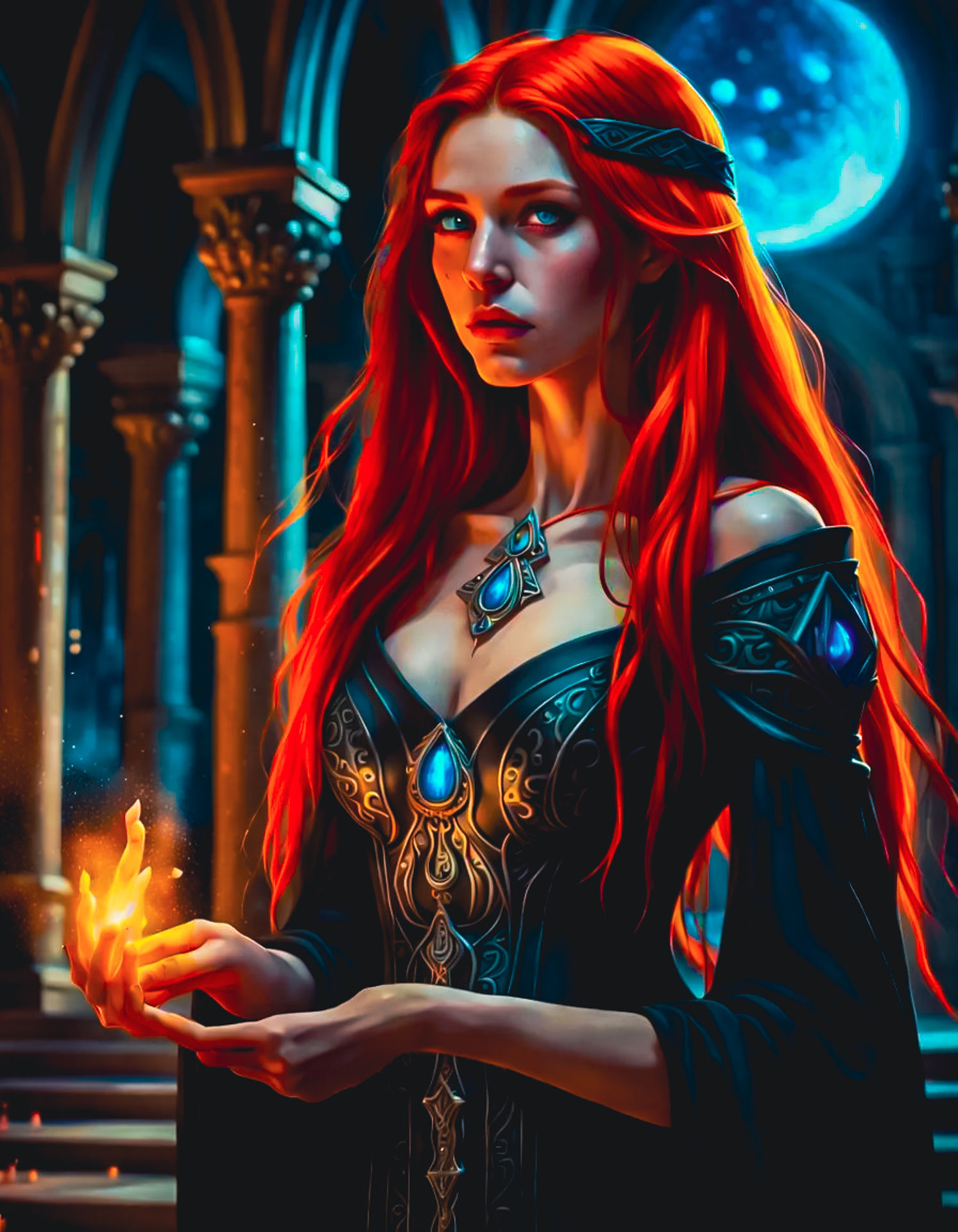 The Red Witch - AI Generated Artwork - NightCafe Creator