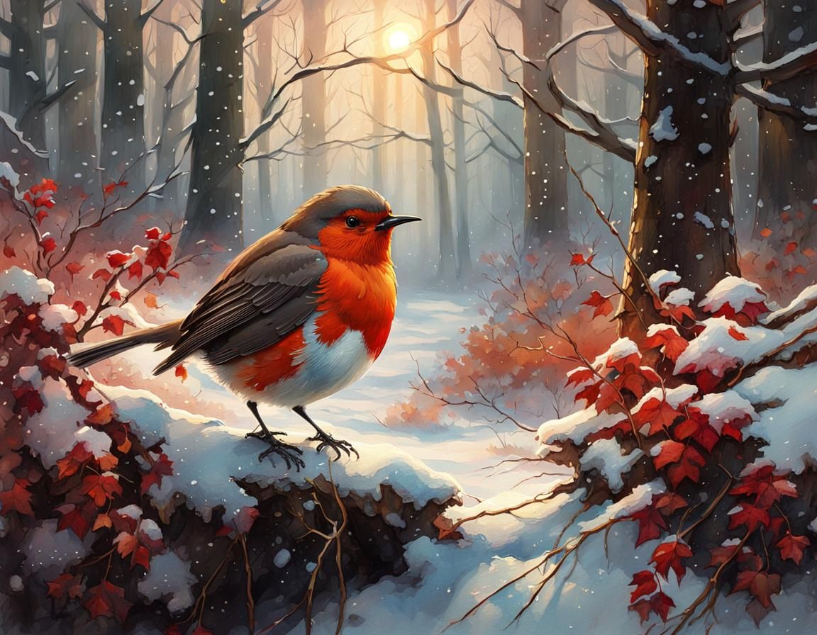 Lonely Robin  by @Samten
