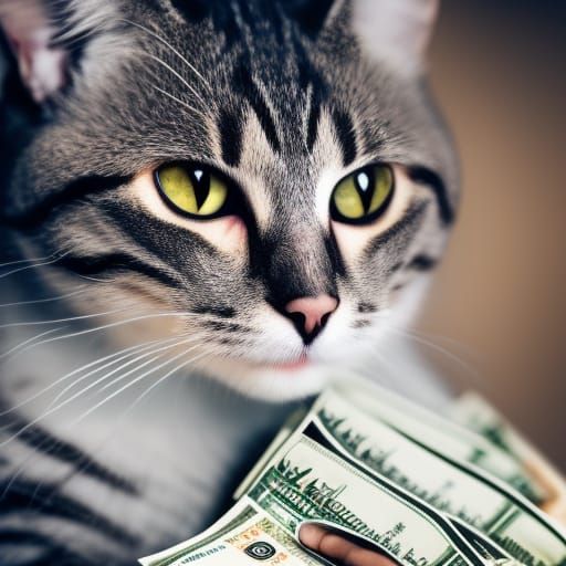 Cat with dollars : r/nightcafe