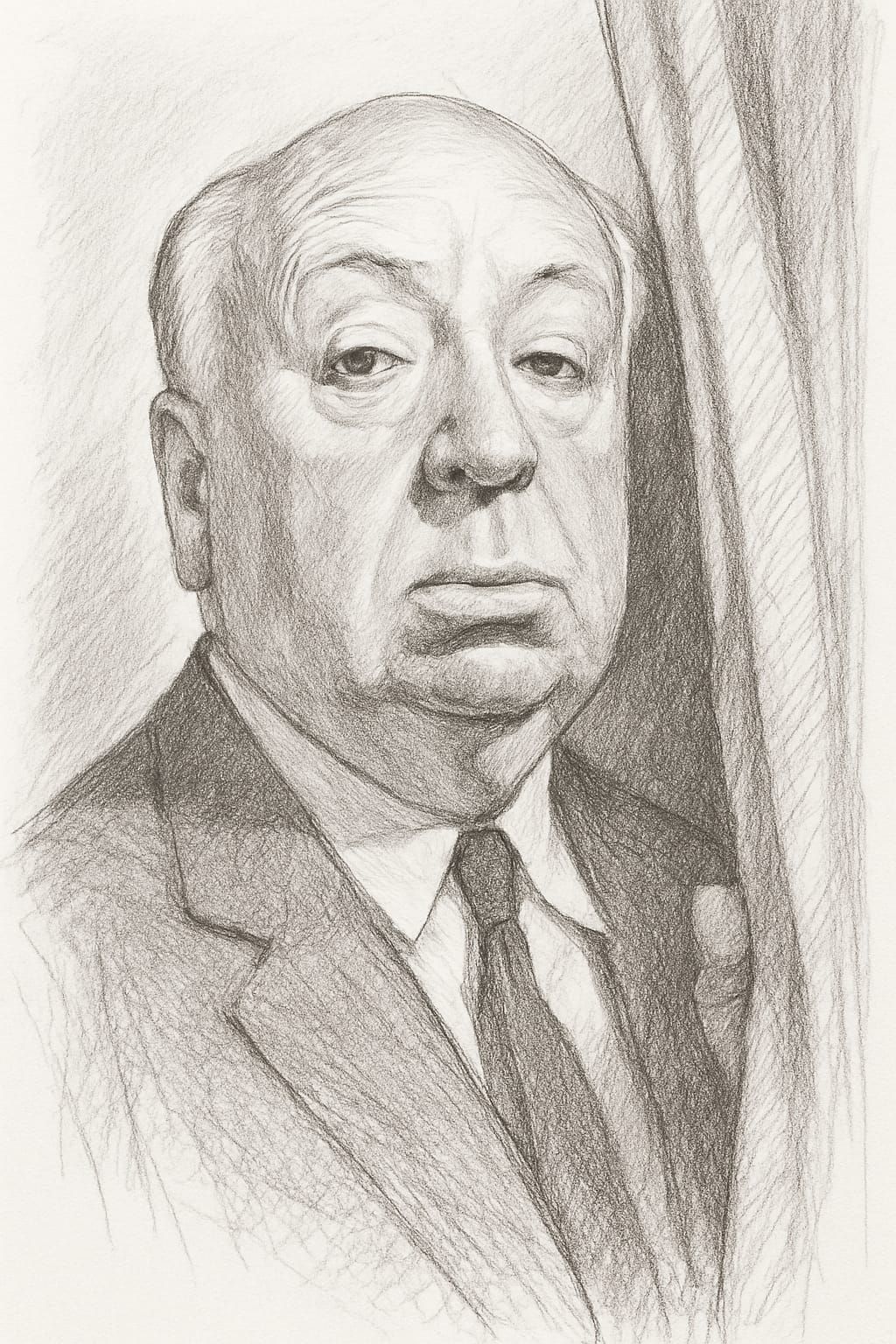 Alfred Hitchcock Sketch 💓 Director of Rear Window Favourite film of all time 💓