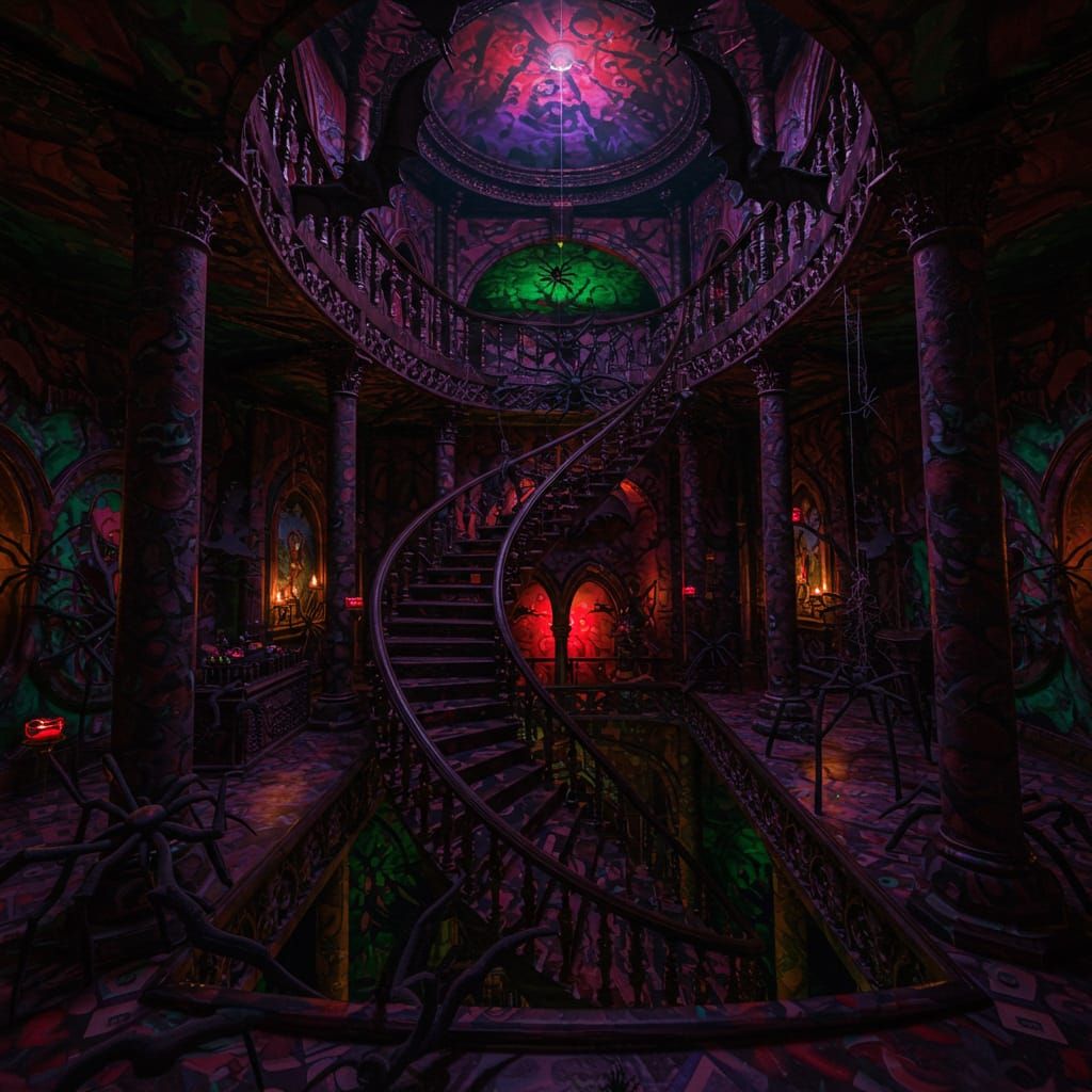Dark Halloween Staircases Artwork