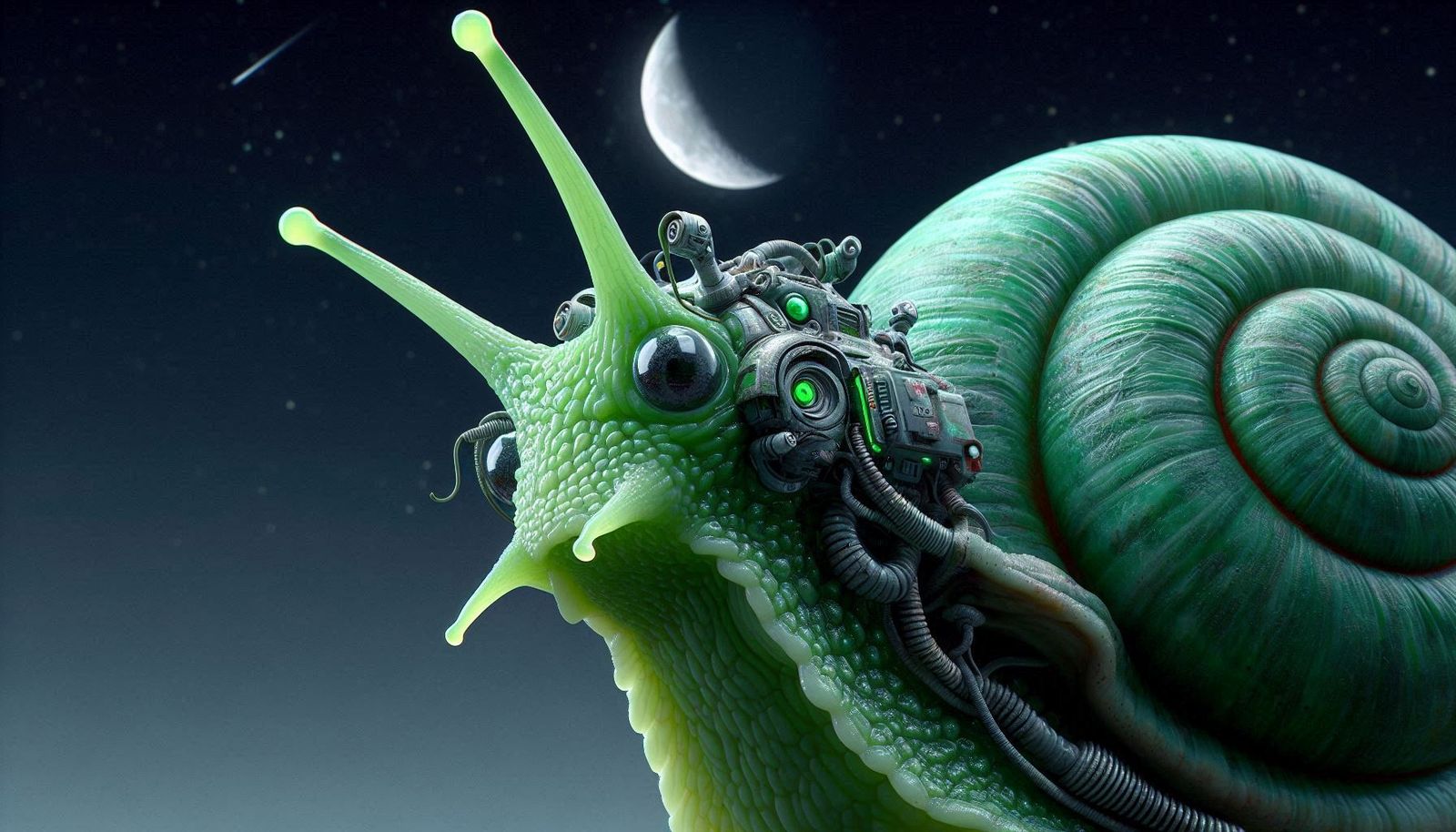 Mr. Green Snail Cyborg