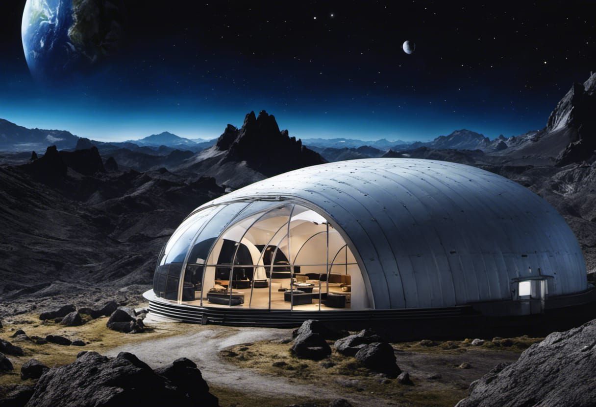 Future Lunar Home Realty Sales Office AI Generated Artwork NightCafe Creator