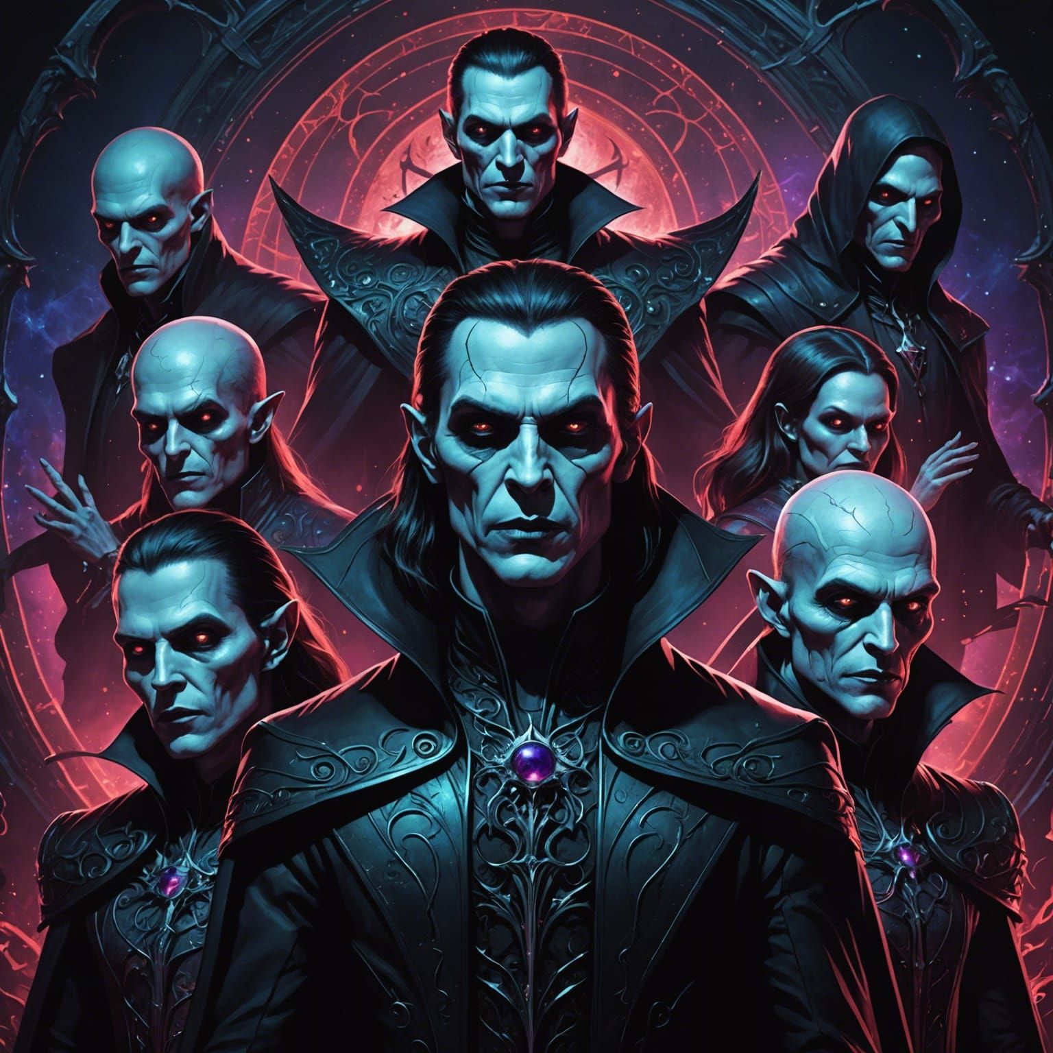 creepy dark human vampires pack