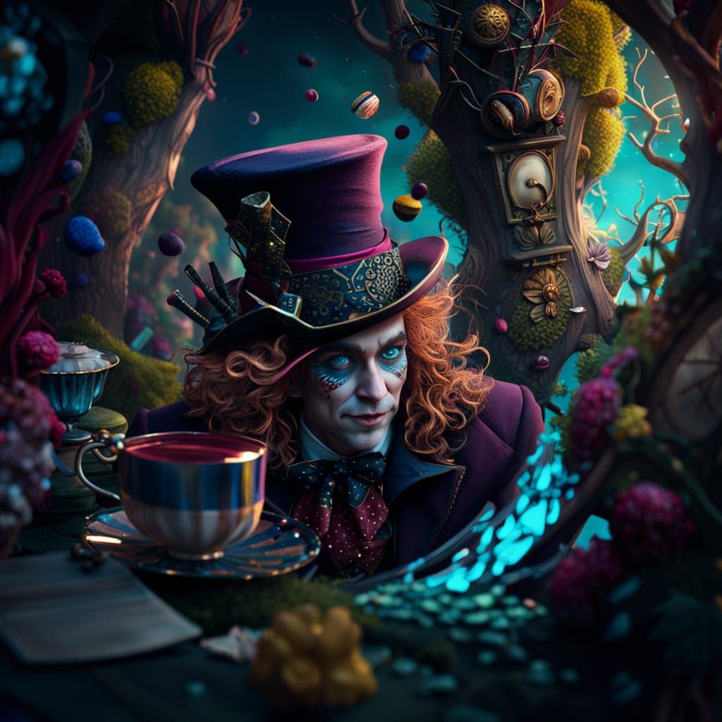 The mad hatter from Alice in Wonderland. - AI Generated Artwork ...